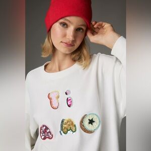 Anthropologie Maeve Ti Amo Graphic Sweatshirt